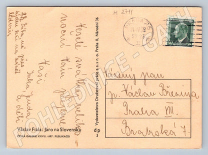 Postcard Václav Fiala Spring in Slovakia (M2711)