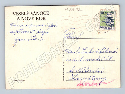 Pohlednice Vánoce a Nový rok motiv ovoce (M27112)