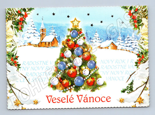 Pohlednice Vánoční stromeček sníh 2005 (M27114)