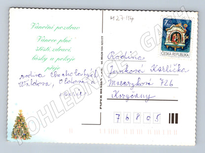 Pohlednice Vánoční stromeček sníh 2005 (M27114)