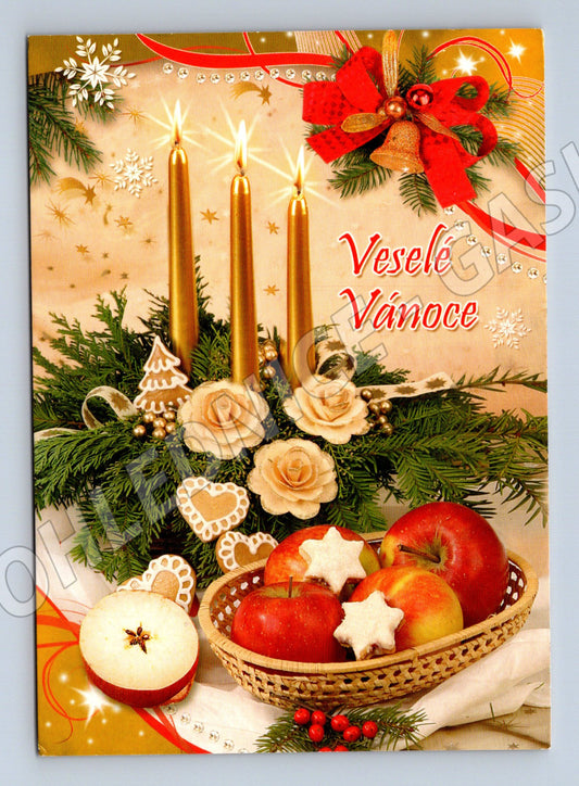 Pohlednice Vánoční motiv Veselé Vánoce (M27119)