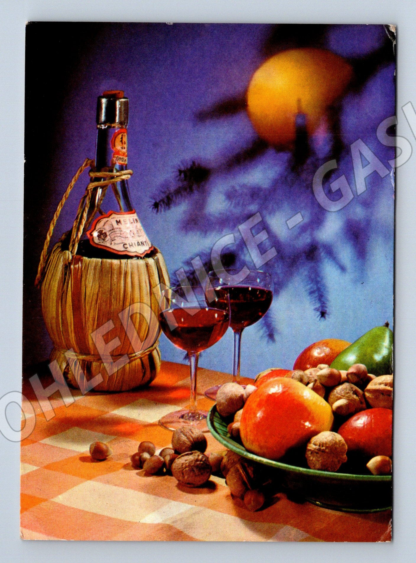 Pohlednice Novoroční Chianti ovoce 1969 (M27137)