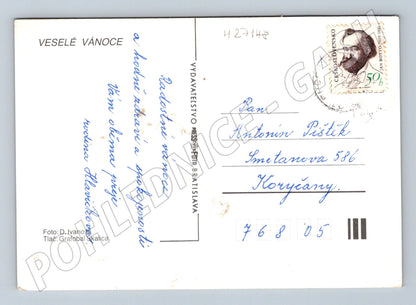 Pohlednice Vánoční motiv Československo cca 1970s (M27148)