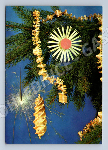 Pohlednice Koryčany vánoční motiv 1972 (M27157)