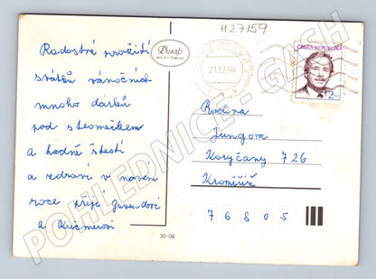 Pohlednice Šťastný Nový Rok ohňostroj šampaňské 1994 (M27159)