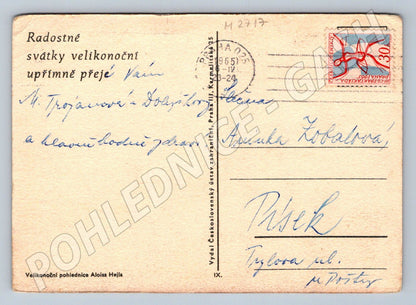 Pohlednice Alois Hejl venkovská scéna 1965 (M2717)