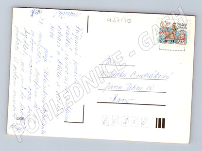 Pohlednice Vánoční motiv se svíčkami a jmelím (M27170)