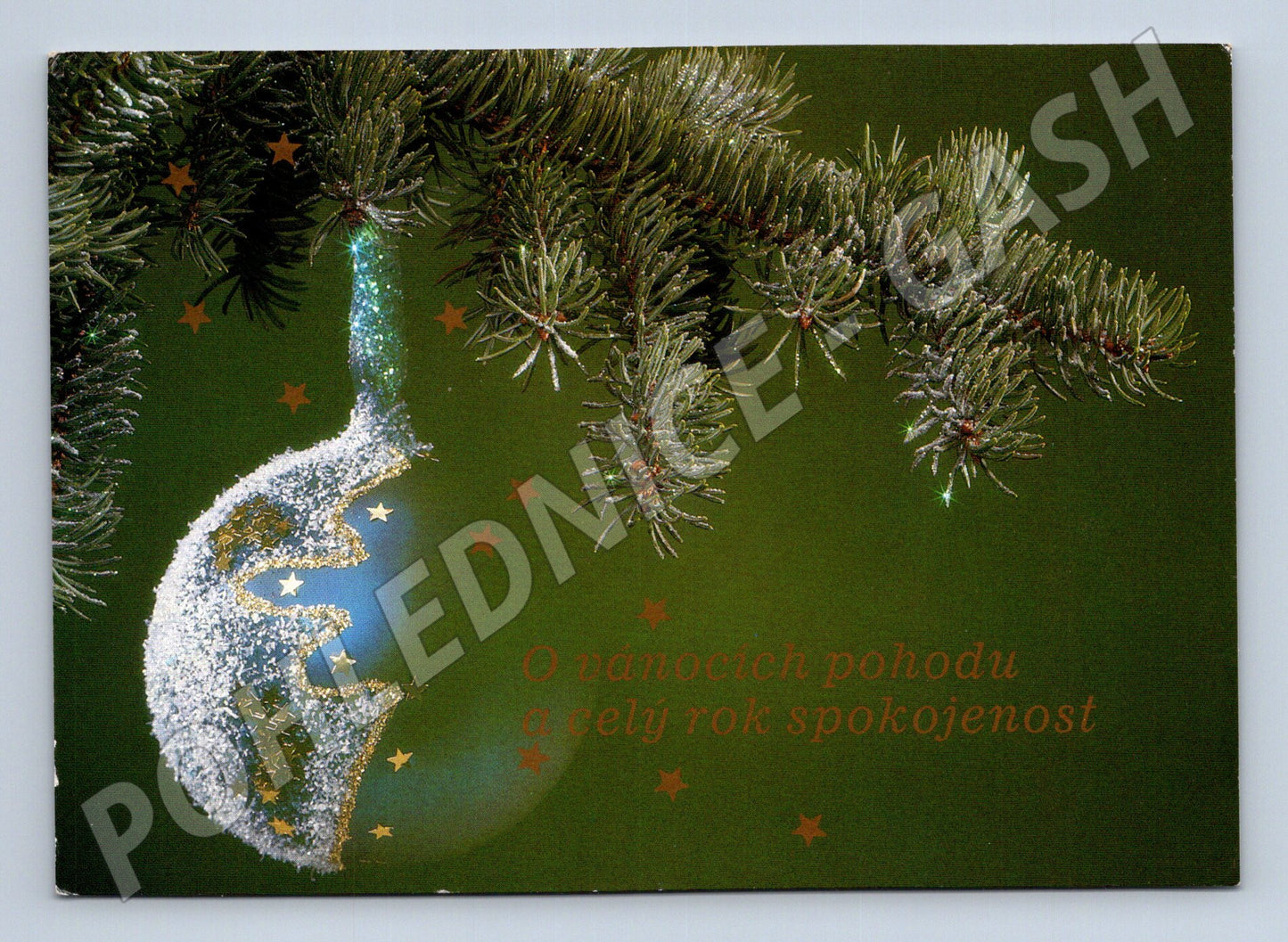 Pohlednice Vánoční přání s ozdobou 1993 (M27171)