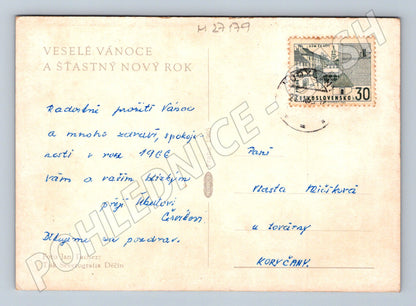 Pohlednice Vánoční stromeček prskavka 1965 (M27179)