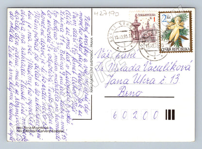Pohlednice vánoční zátiší ovoce 1995 (M27190)