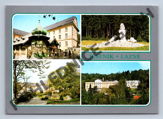Pohlednice Jeseník lázně, ČSSR, poštovní, originál (M272)