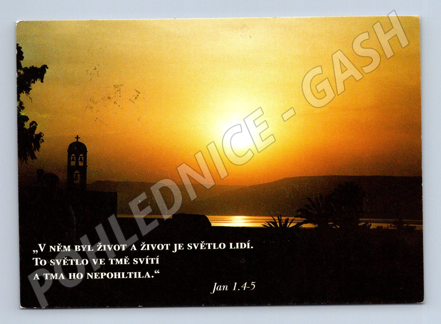 Pohlednice Izrael Genezaretské jezero západ slunce 1997 (M27200)