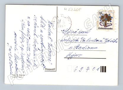 Pohlednice Vánoční zátiší košík ořechů 1990 (M27208)