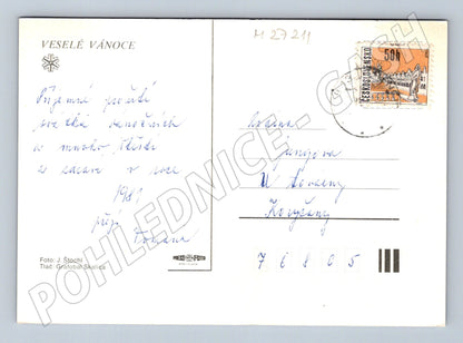 Pohlednice Vánoční svíčky 1981 (M27211)