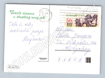 Pohlednice Vánoční ozdoby slámové 1981 (M27216)