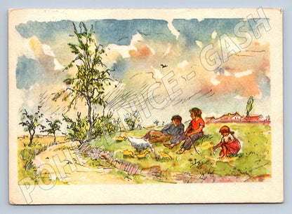 Pohlednice jarní krajina V Hrušková velikonoční (M2724)