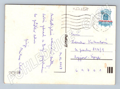 Pohlednice Vánoční motiv Ježíšek a andělé 1997 (M27258)