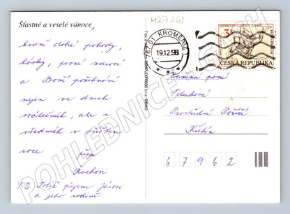 Pohlednice Vánoční zimní krajina 1998 (M27261)