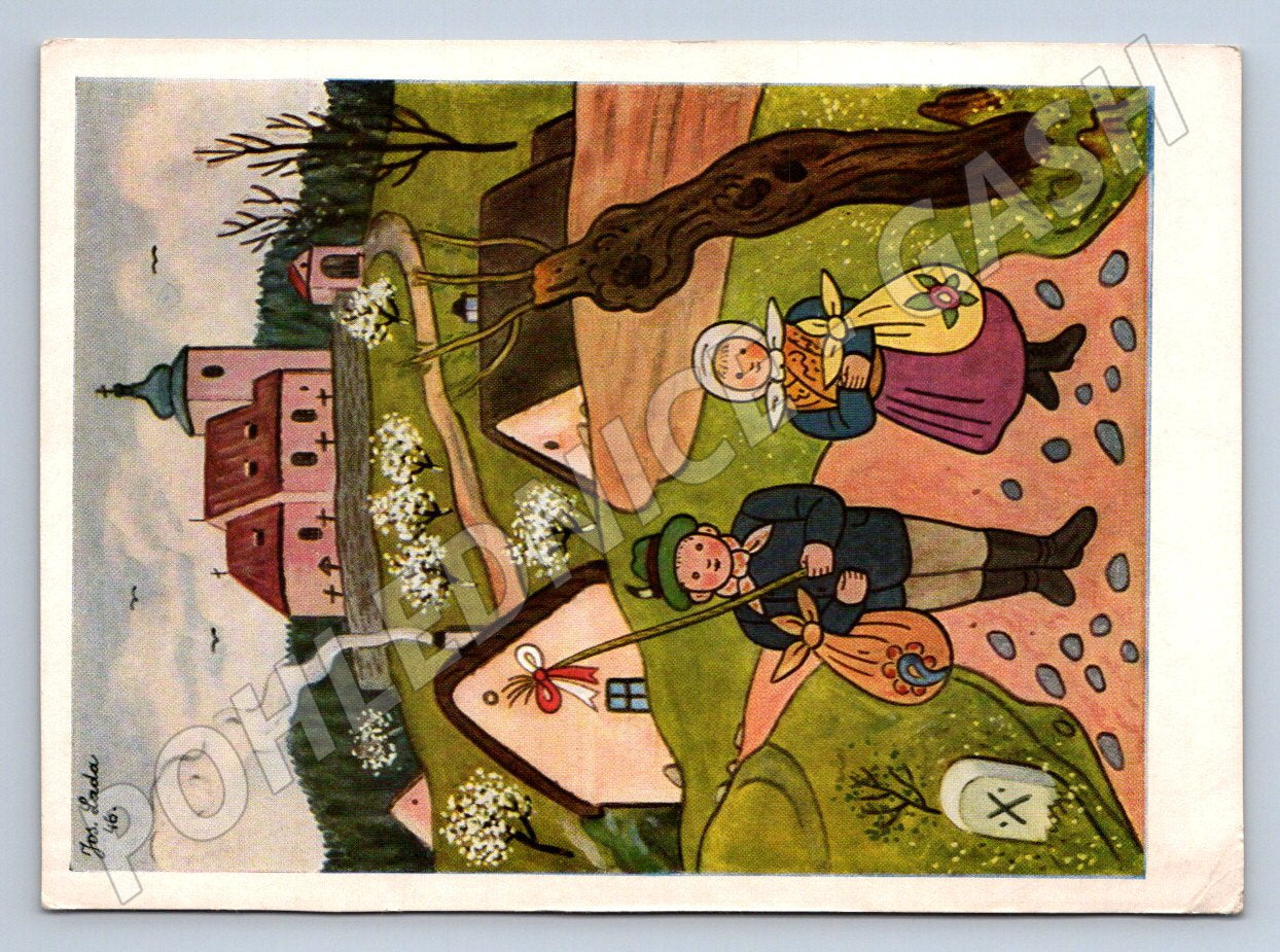 Pohlednice Josef Lada Velikonoce 1946 (M2727)