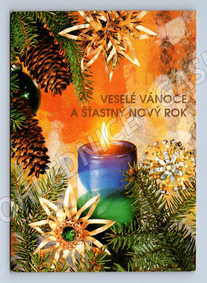 Pohlednice Vánoční a Novoroční svíčka 1998 (M27279)