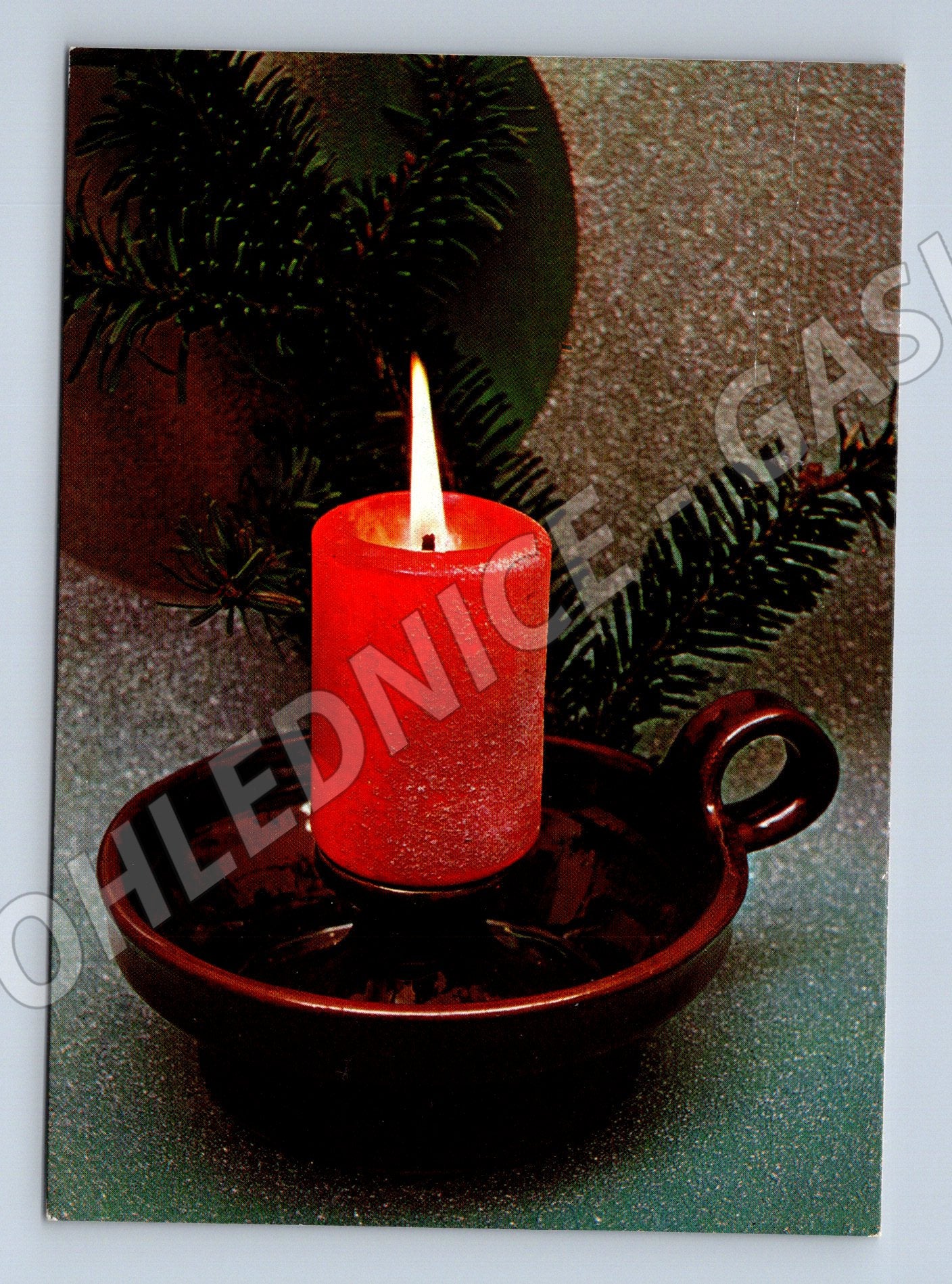 Pohlednice vánoční svíčka 1962 (M27297)