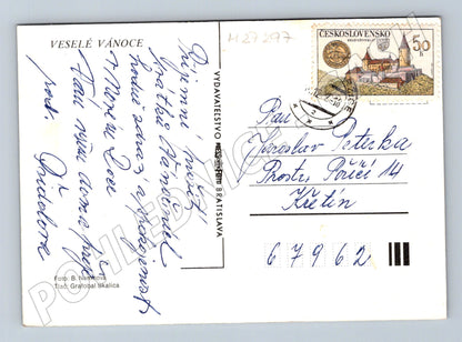 Pohlednice vánoční svíčka 1962 (M27297)