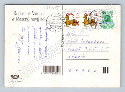 Pohlednice Vánoční zátiší 1990 (M27305)