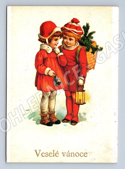 Pohlednice Československo vánoční motiv děti 1996 (M27324)