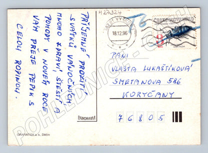 Pohlednice Československo vánoční motiv děti 1996 (M27324)
