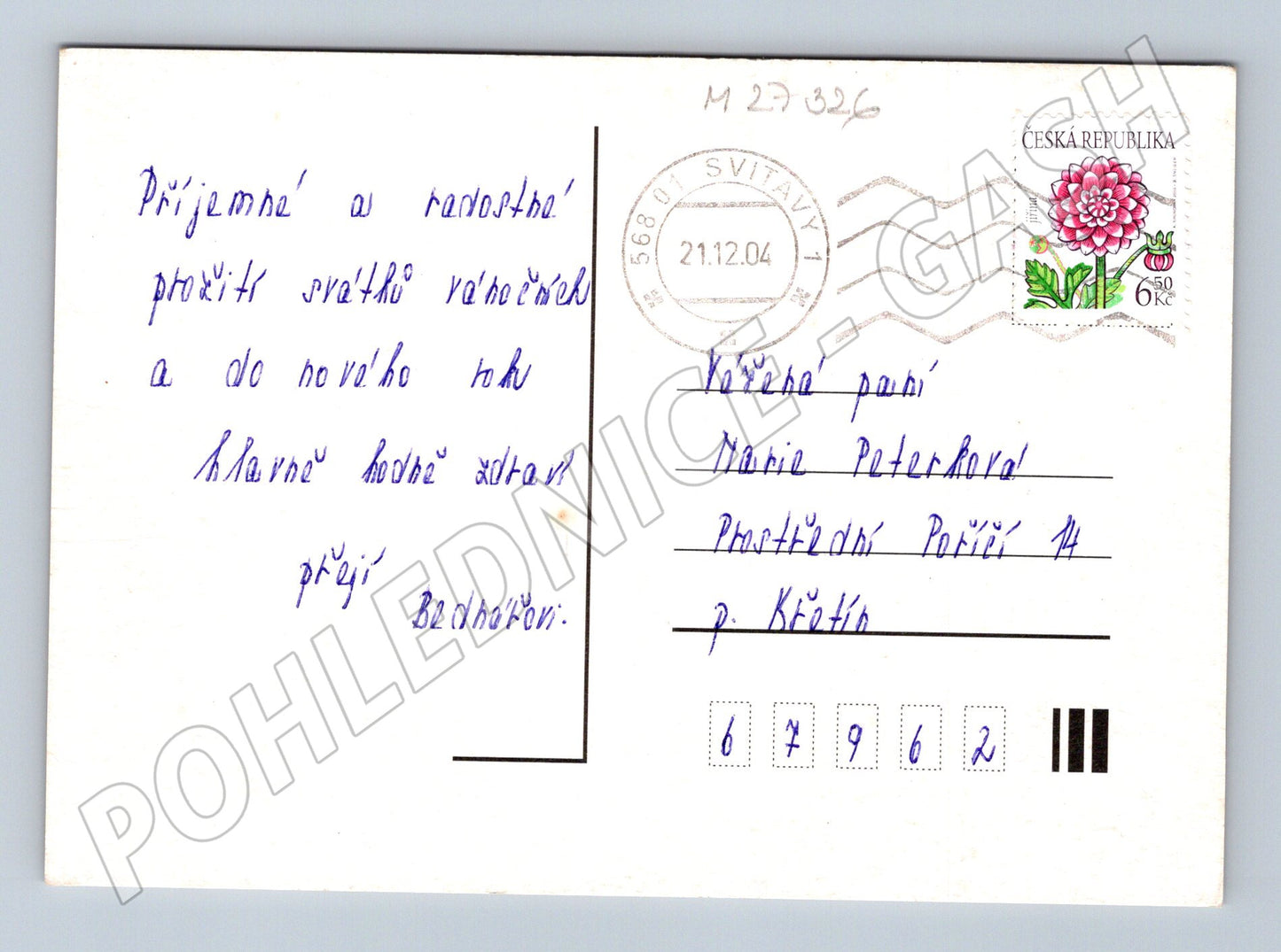 Pohlednice zimní krajina Vánoce PF 2005 (M27326)