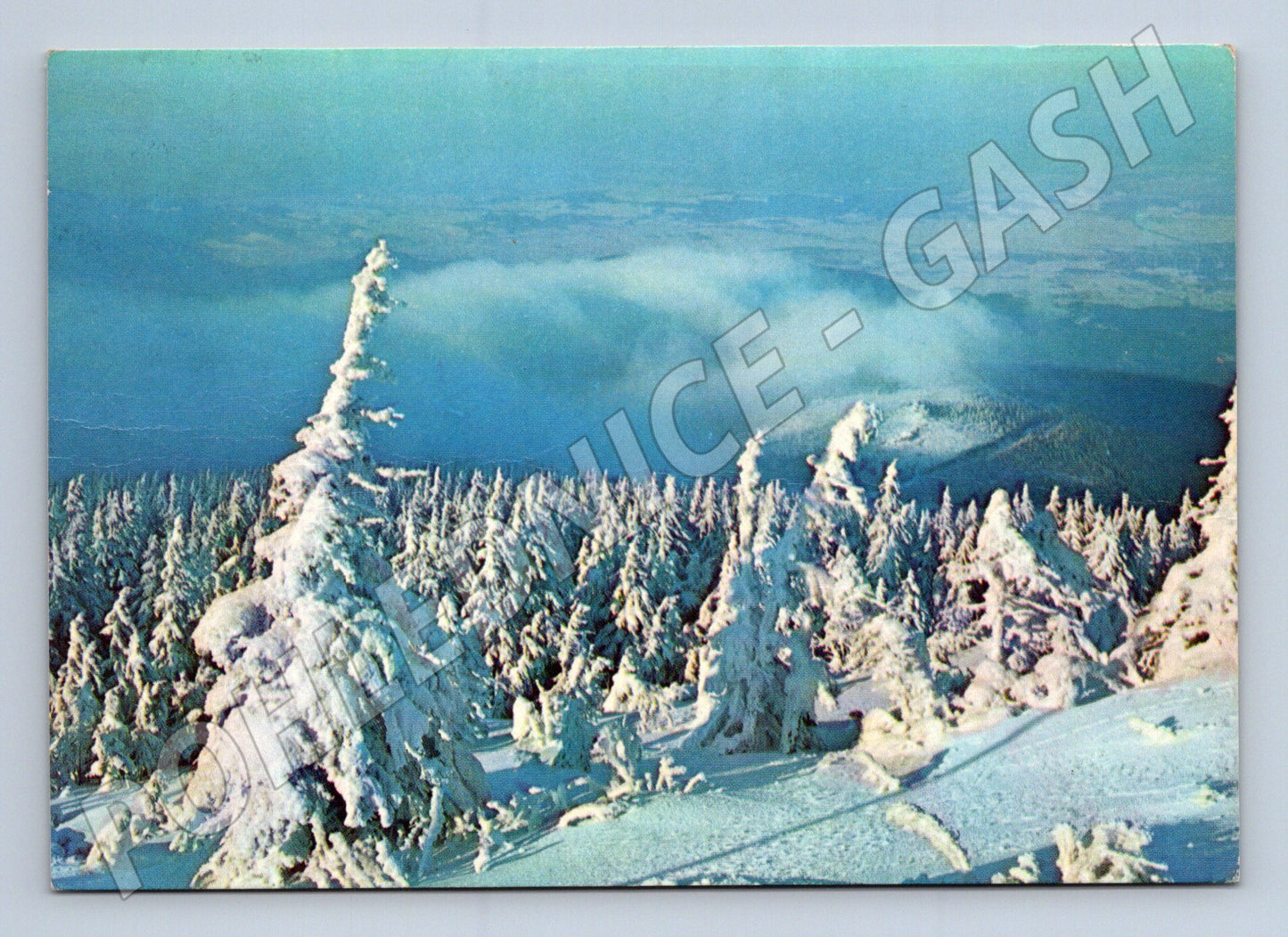 Pohlednice Krkonoše zimní krajina 1974 (M27338)