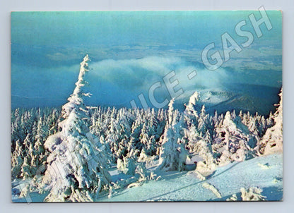 Pohlednice Krkonoše zimní krajina 1974 (M27338)