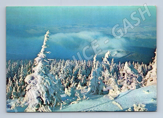 Pohlednice Krkonoše zimní krajina 1974 (M27338)