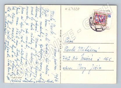 Pohlednice Krkonoše zimní krajina 1974 (M27338)