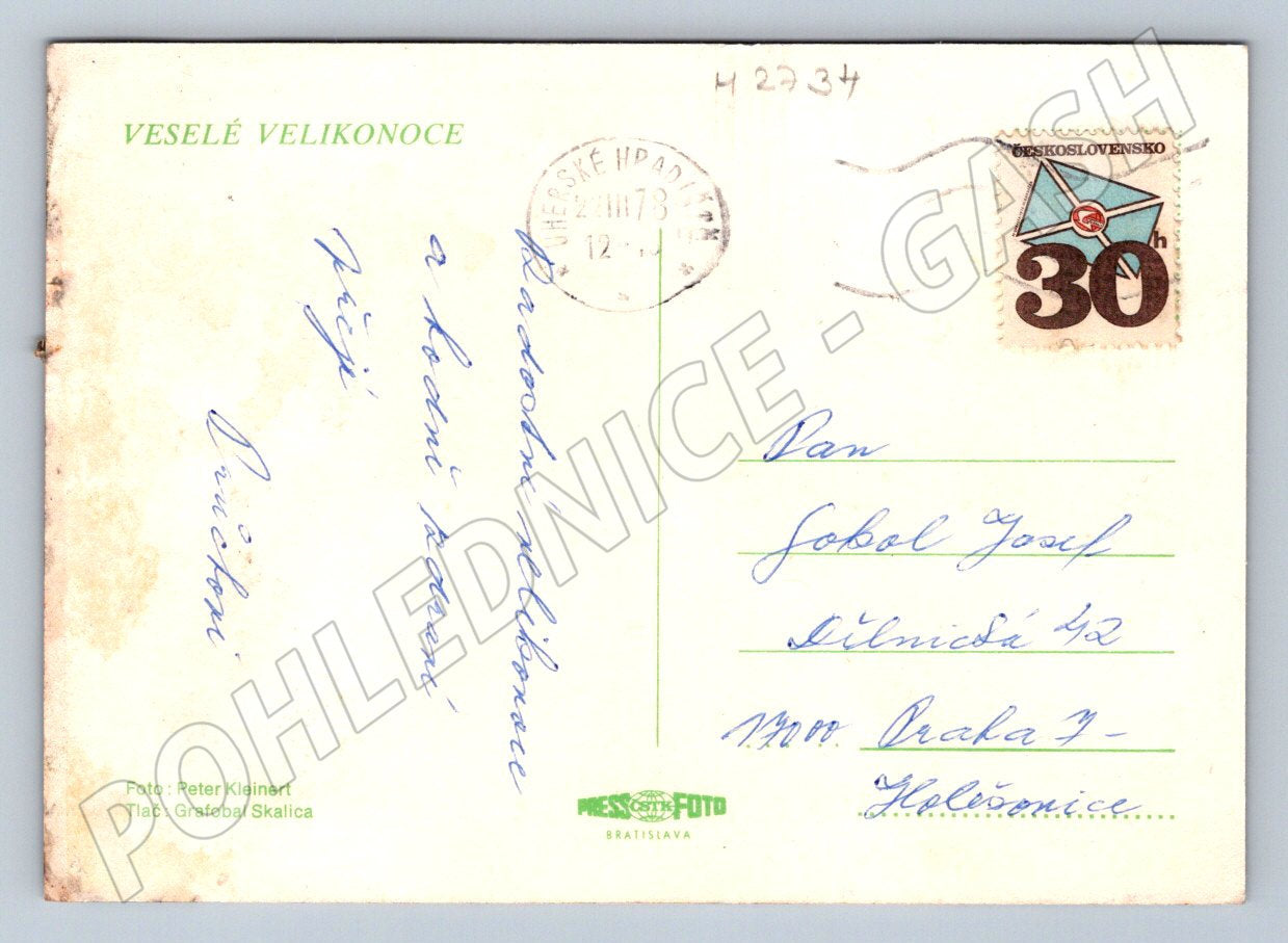 Pohlednice kraslice a narcisy etnografie (M2734)