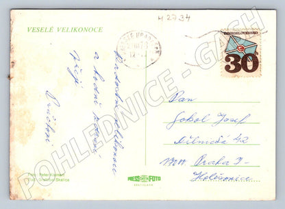 Pohlednice kraslice a narcisy etnografie (M2734)