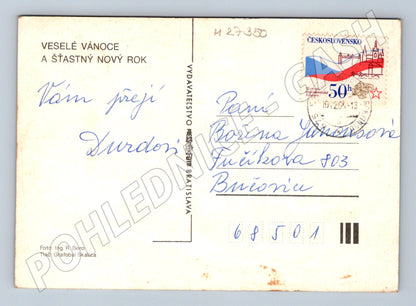 Pohlednice Slovensko Zimní motiv zasněžené větve (M27350)