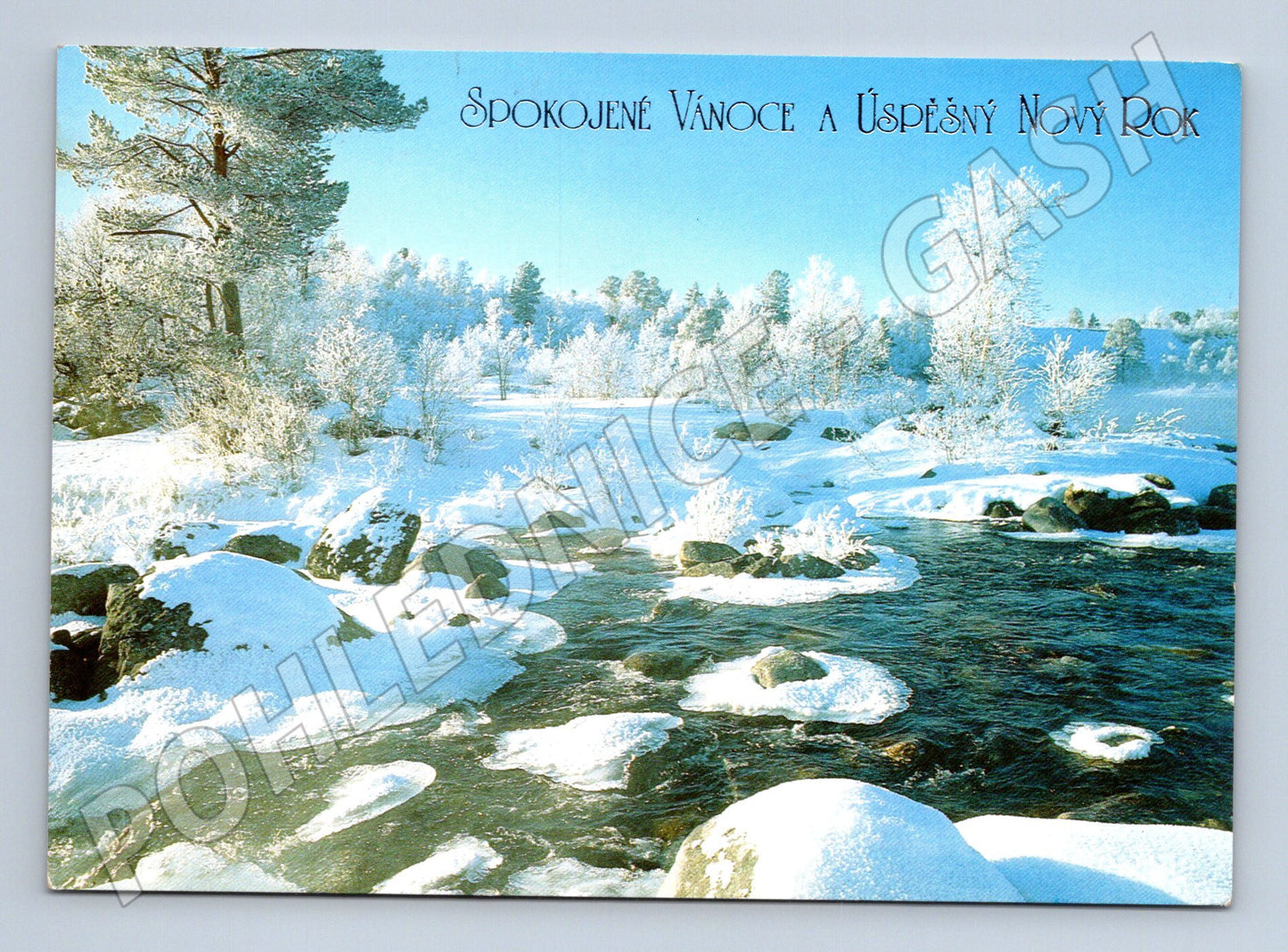 Pohlednice zimní krajina Vánoce 1993 (M27353)