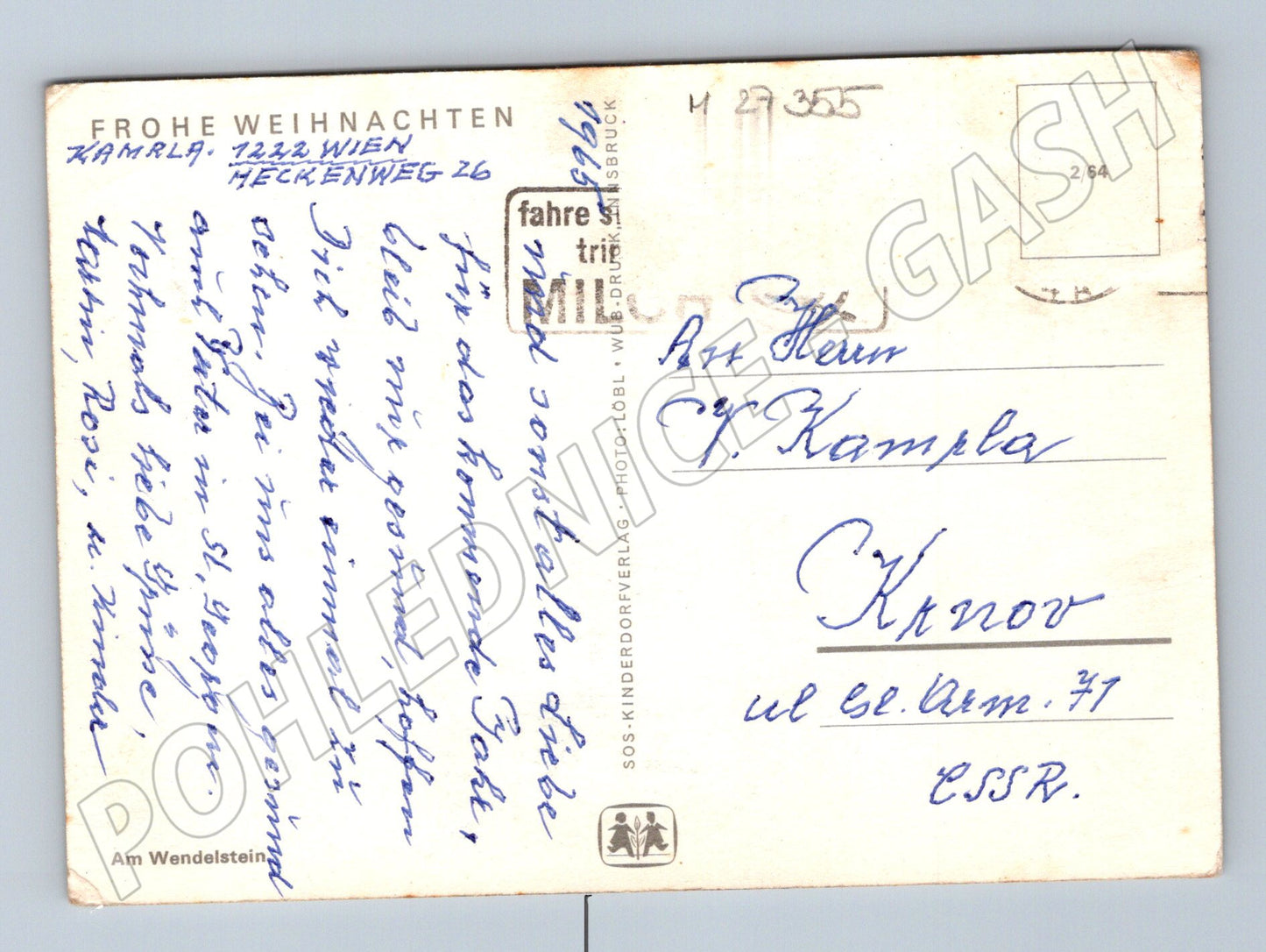 Pohlednice Německo Vánoce zimní krajina (M27355)