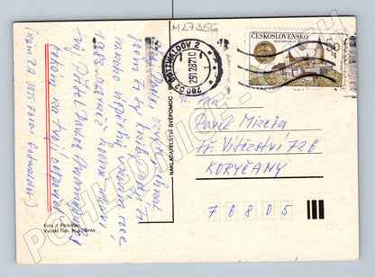Pohlednice Vánoční zimní krajina 1981 (M27356)