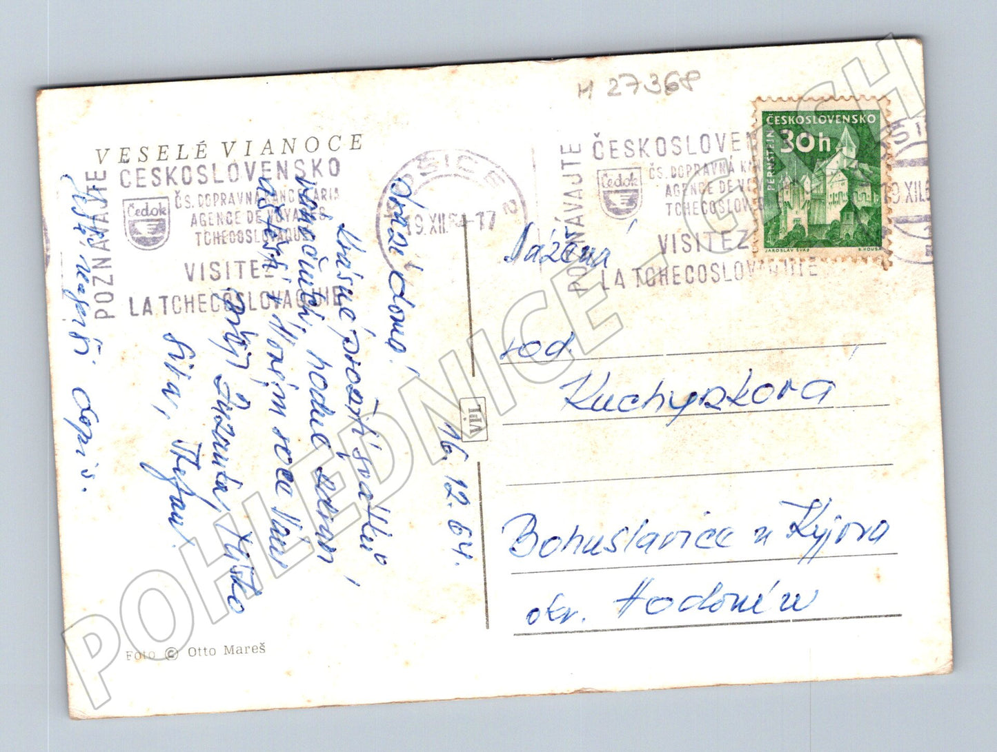 Pohlednice Vánoční zátiší 1964 (M27368)