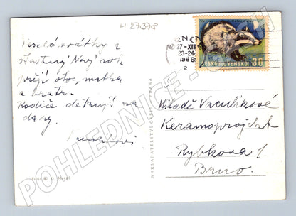 Pohlednice Radostné Vánoce a Nový Rok 1968 (M27378)
