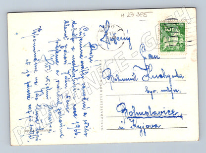 Pohlednice zimní krajina Vánoce a Nový rok 1966 (M27385)