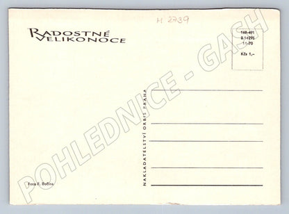Pohlednice české kraslice a beránek Orbis Praha (M2739)