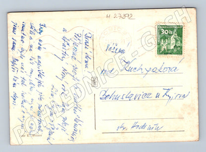 Pohlednice Slovensko Vánoční pozdrav Vážeč ~1950 (M27392)
