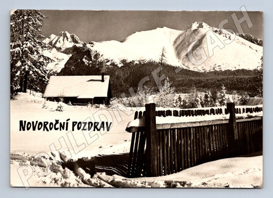 Pohlednice Československo Novoroční pozdrav hory (M27396)
