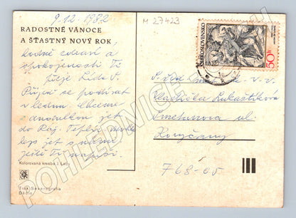 Pohlednice Josef Lada zimní idyla 1933 (M27423)