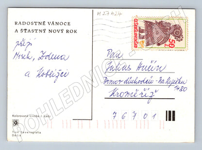 Pohlednice Vánoce a Nový Rok Josef Lada (M27424)