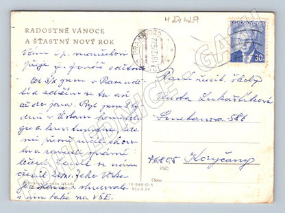 Pohlednice zimní krajina Josef Lada 1941 (M27429)
