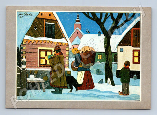 Pohlednice Josef Lada zimní scéna 1986 (M27432)